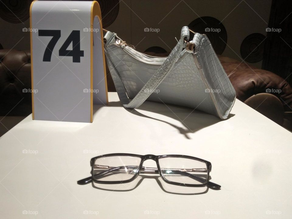 Glasses on table