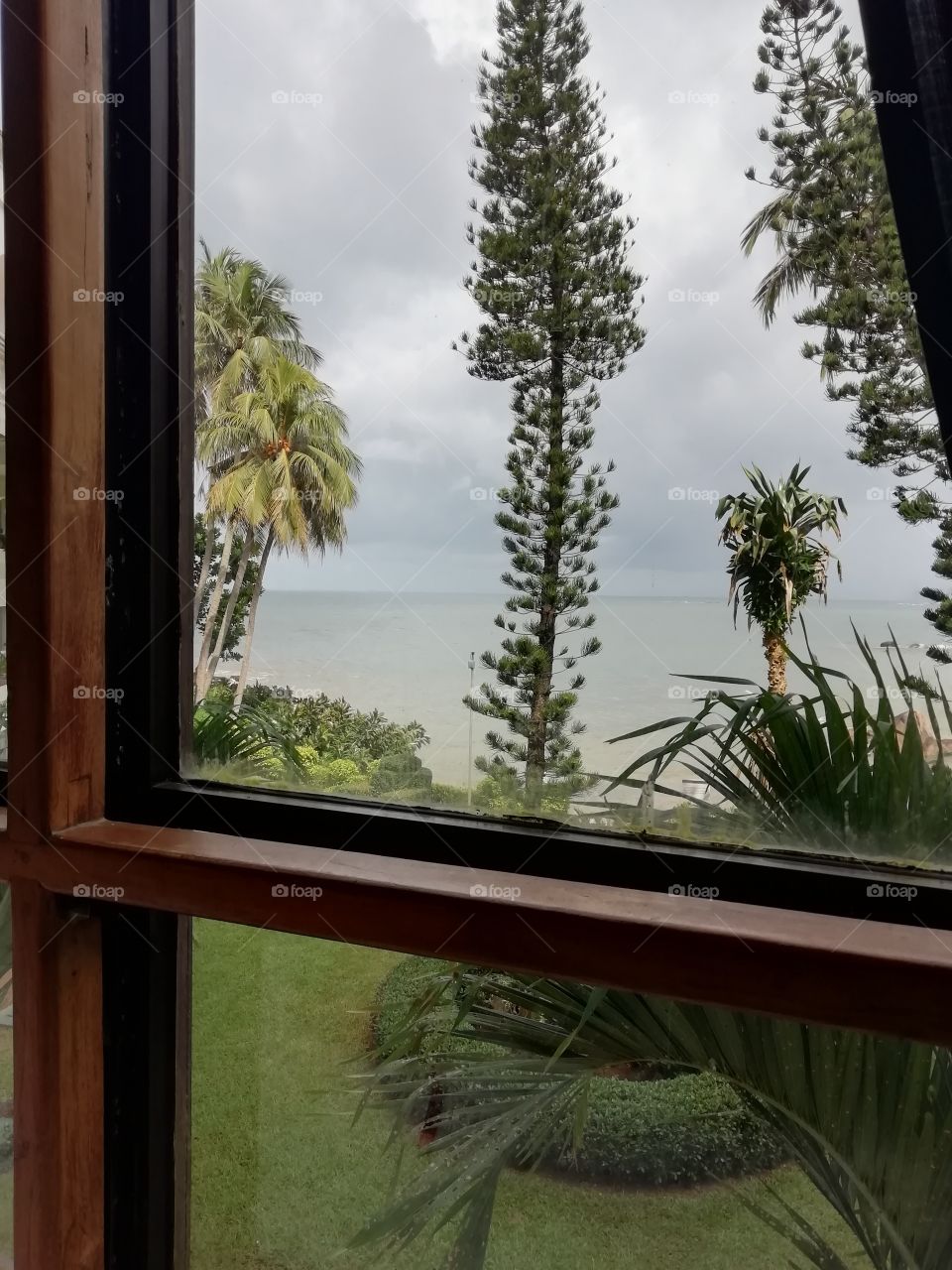 The other side view of the garden and the seashore