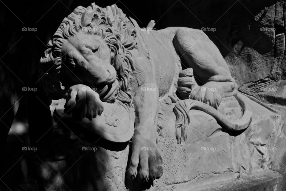 Lion Monument In Lucerne Switzerland