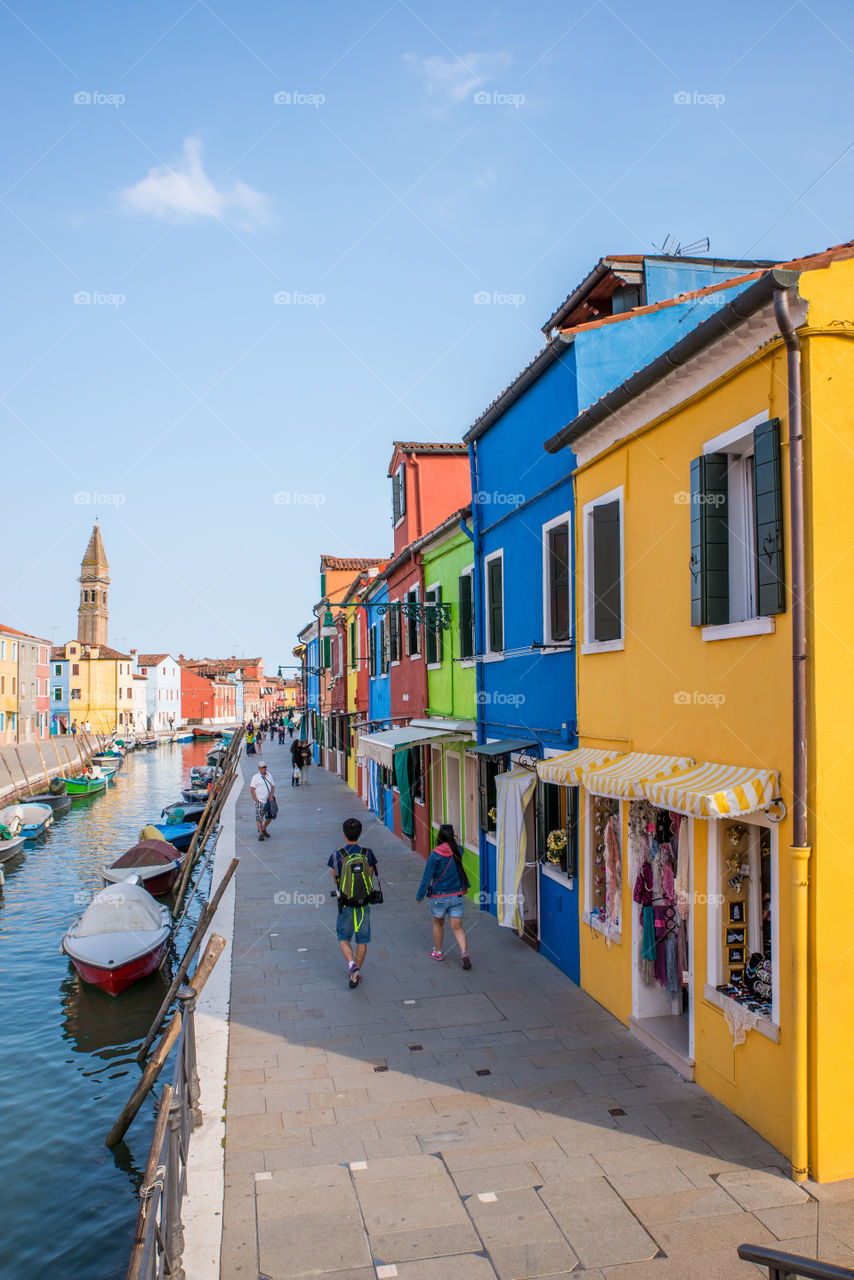 View of street in Burano
