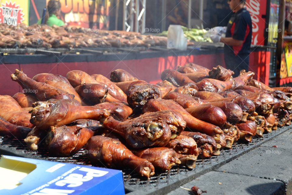 Turkey legs in amusement park 