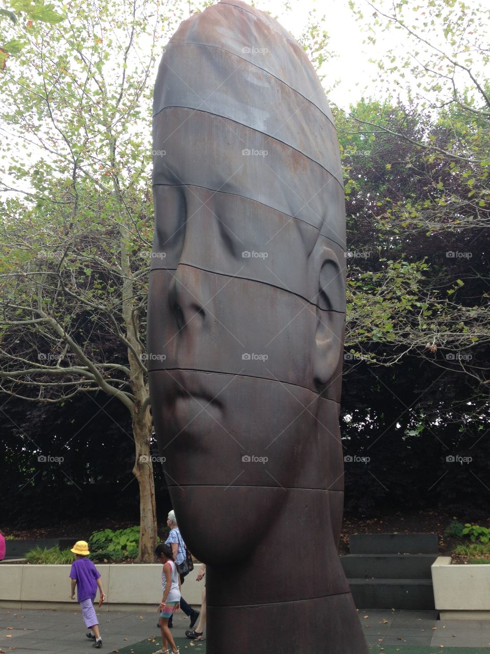 Face Art . This is one of many pieces of art in downtown Chicago! 