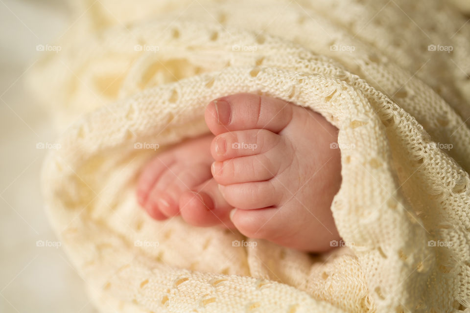Close-up of a baby feet