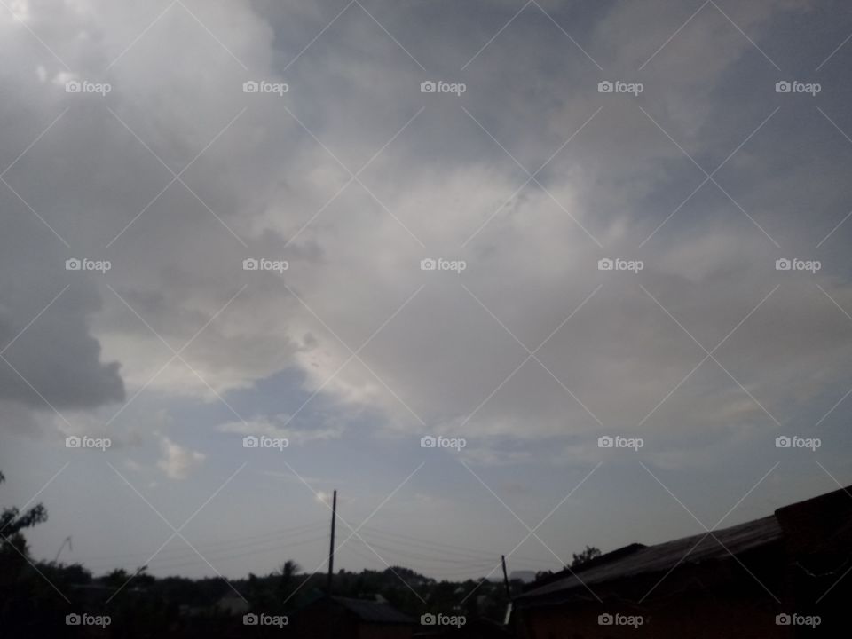 A cloudy sky, we are expecting rain to fall.