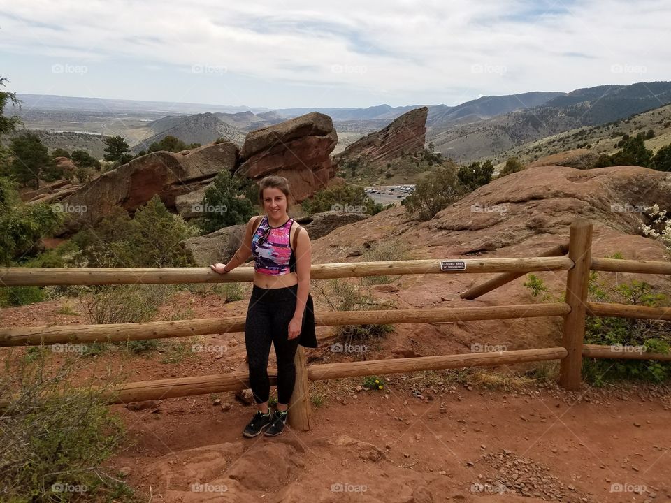 Hiked up to get the best view overlooking the Red Rocks Amphitheater 