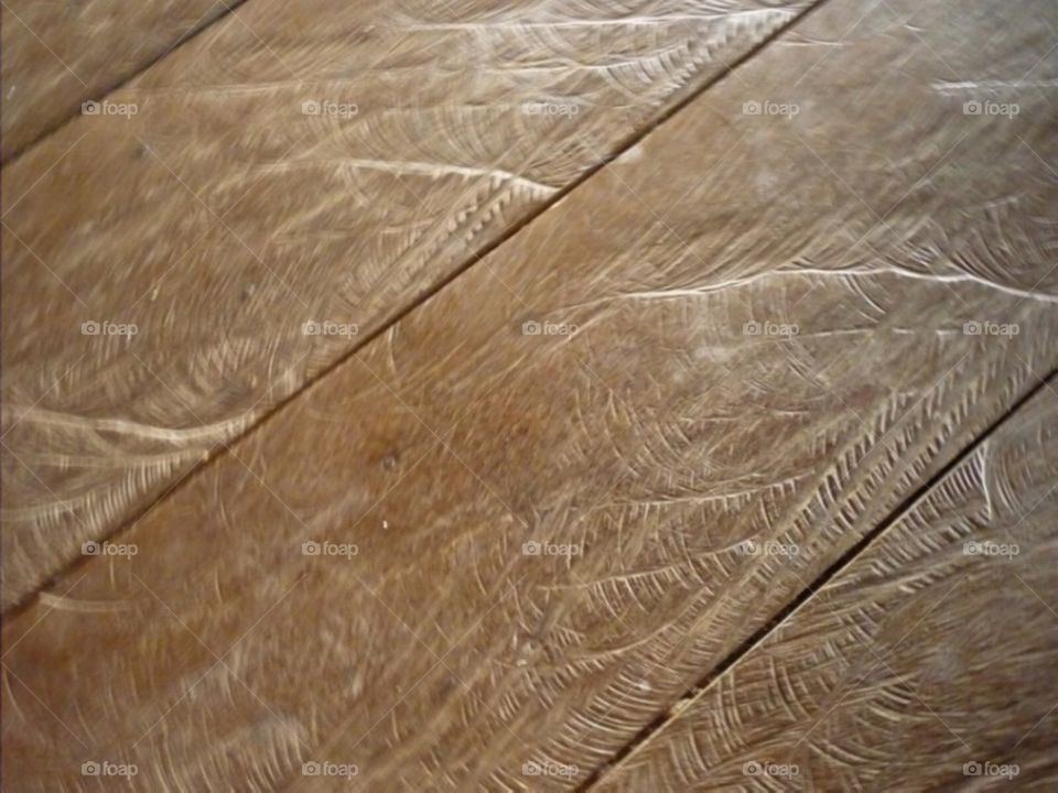 Chain sawed flooring