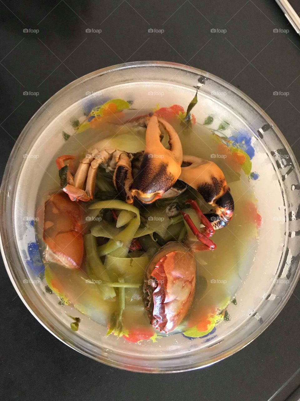Papaya soup with crab this photography 10$
