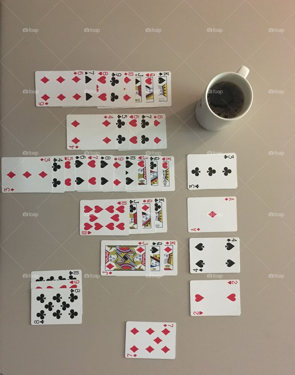 Cards and coffee (Sunday morning)