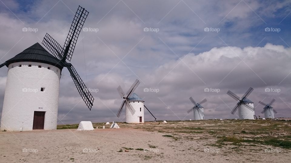 Don Quixote's windmills Ii. taken at campo de criptana, la mancha, Spain 