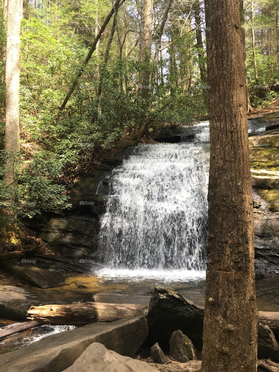 Long Creek Falls near Three Forks along the Appalachian Trail in North Georgia.