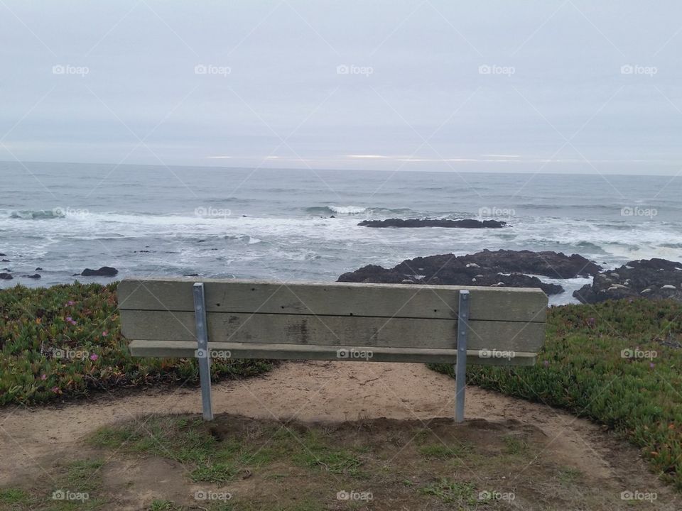 bench at the beach