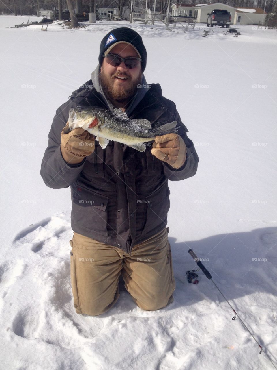 Ice Fishing at the lake