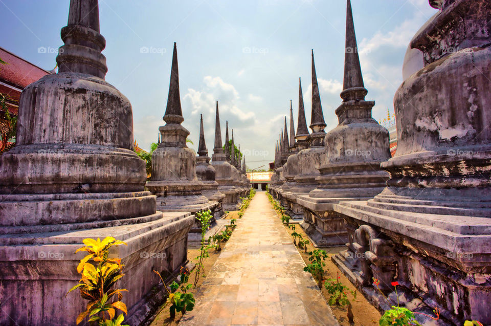 sky path thailand temple by sonchai
