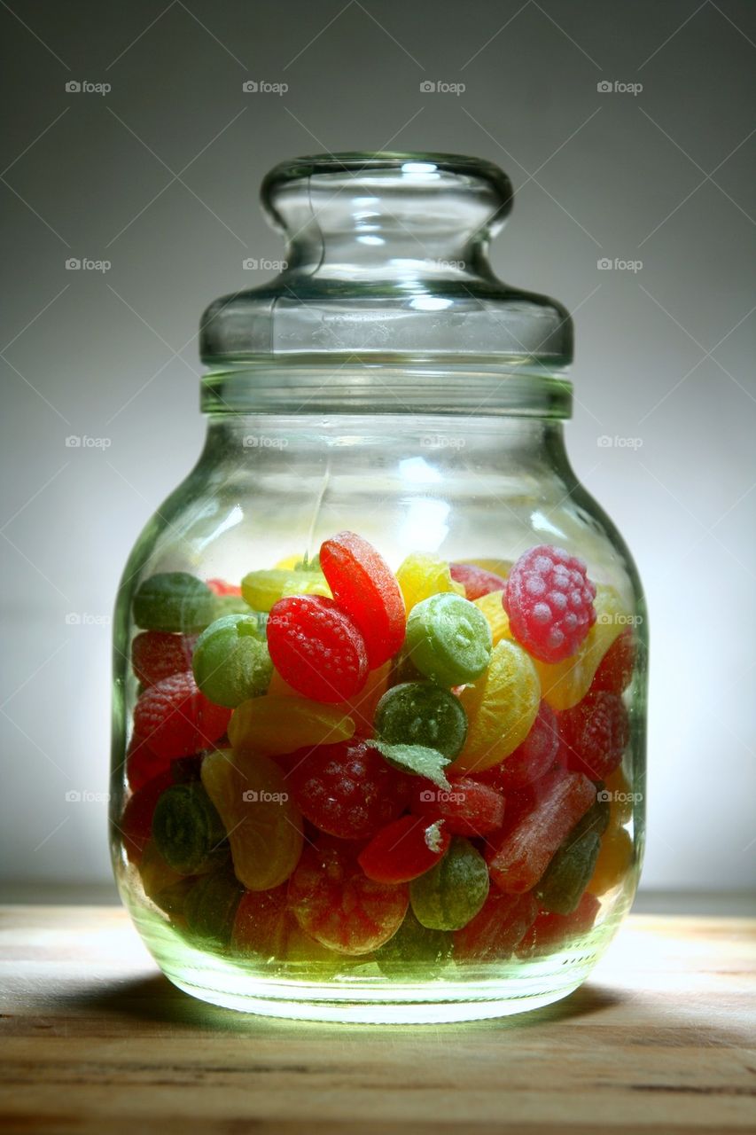 jar of colorful candies