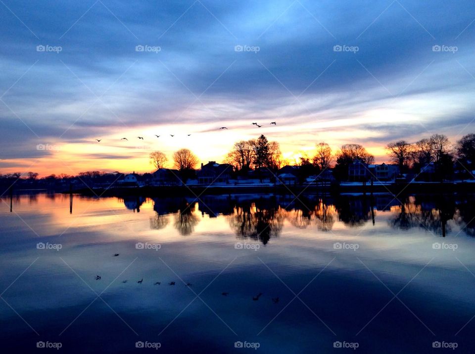 Morning twilight on the Branford River 