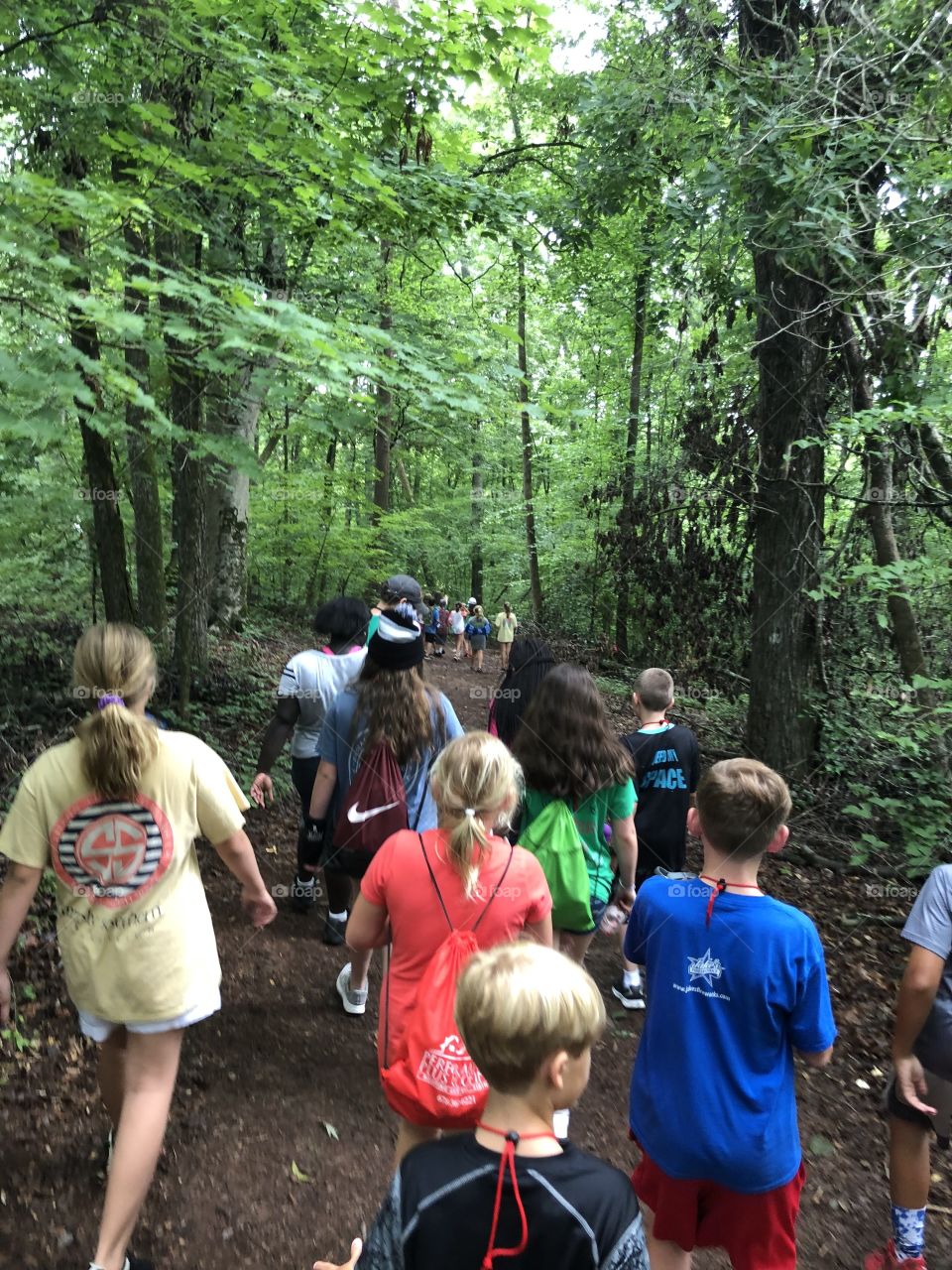 taking kids on a hike for June summer fun