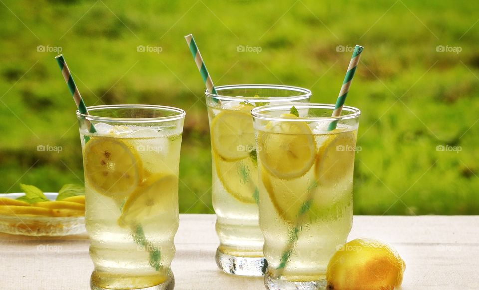 Fresh homemade lemonade