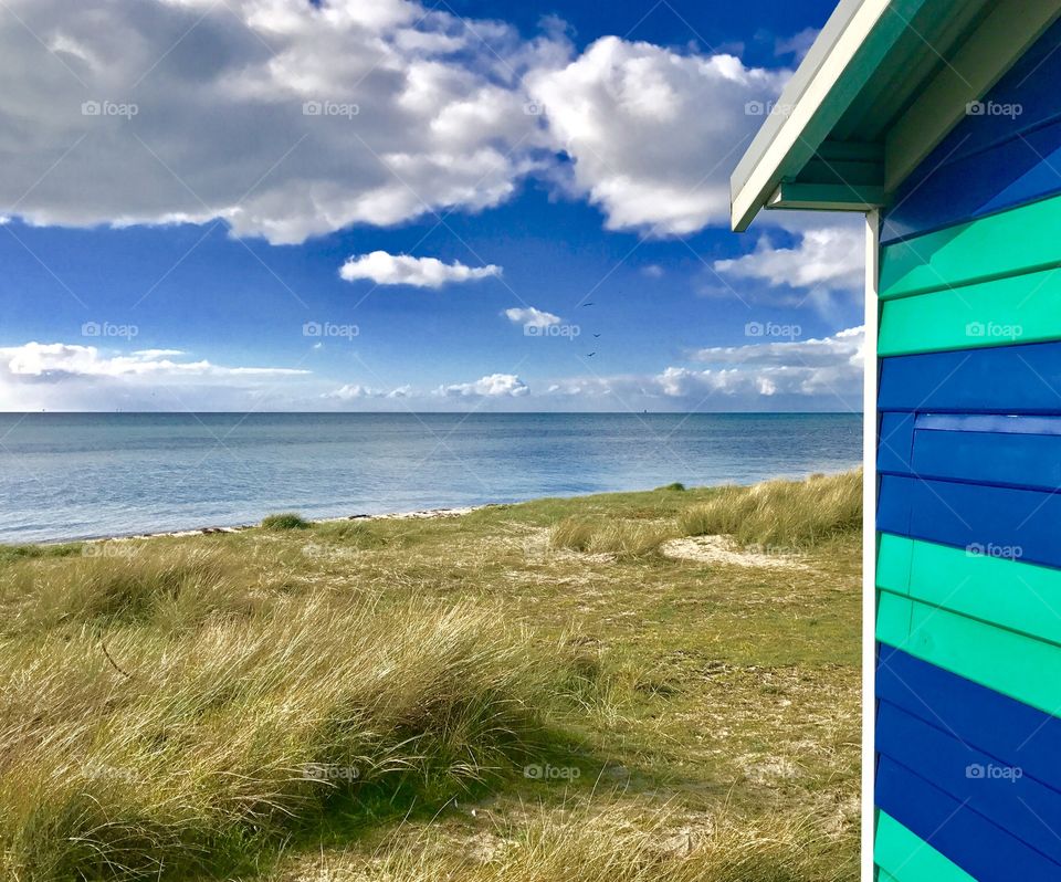 Beach bathing boxes at Dromana 