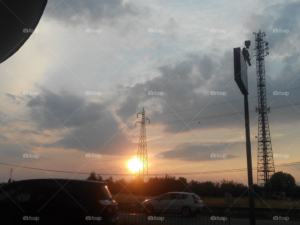 Industry, Sunset, No Person, Energy, Sky