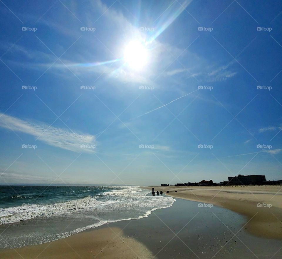 Hazy Sun Over The Sand