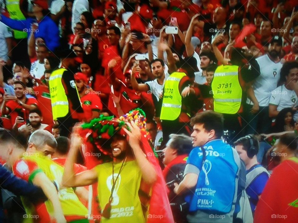 Crowd of people in stadium