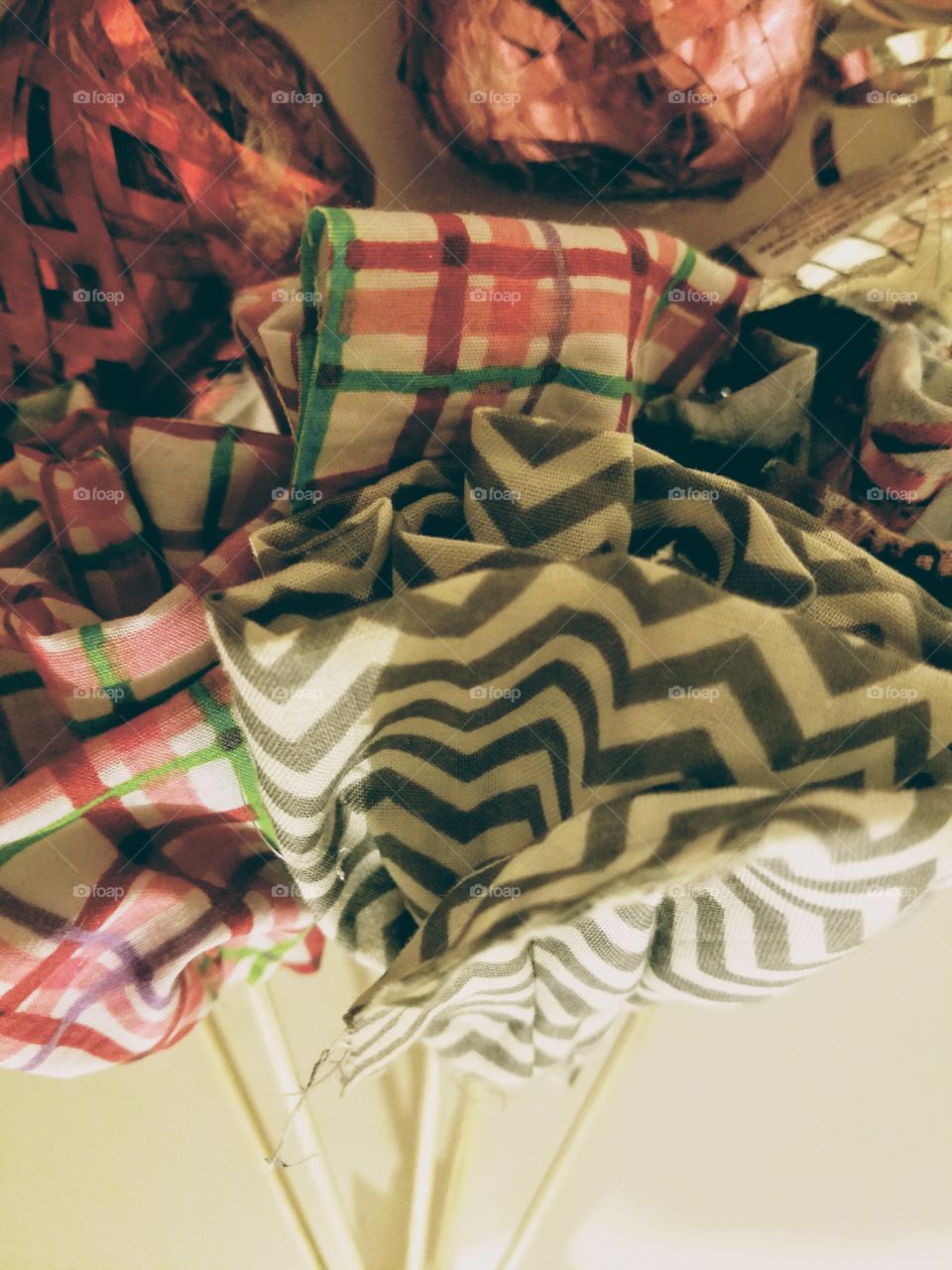 bows flowers material