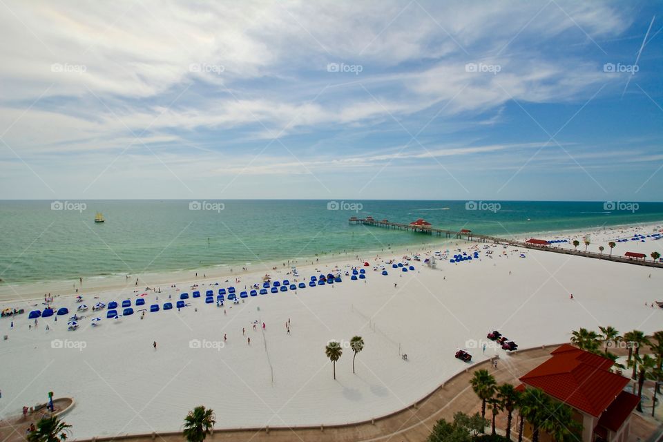 Grand view of Clearwater Beach in Florida 