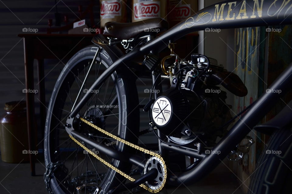 Bicycle with a petrol engine