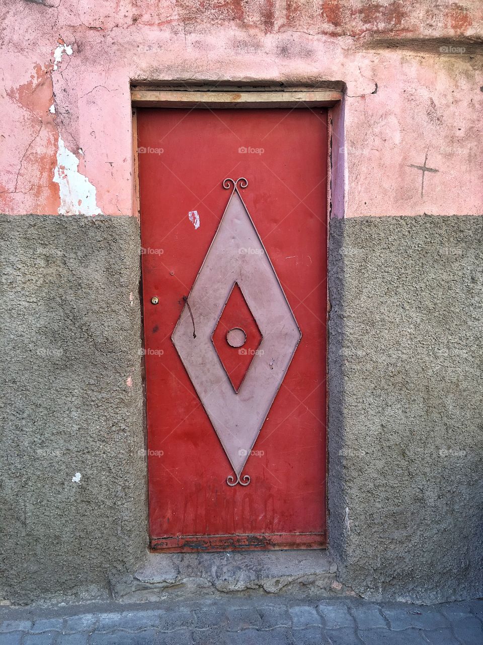 Red and white door 