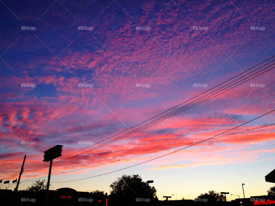 Dramatic sky during sunset