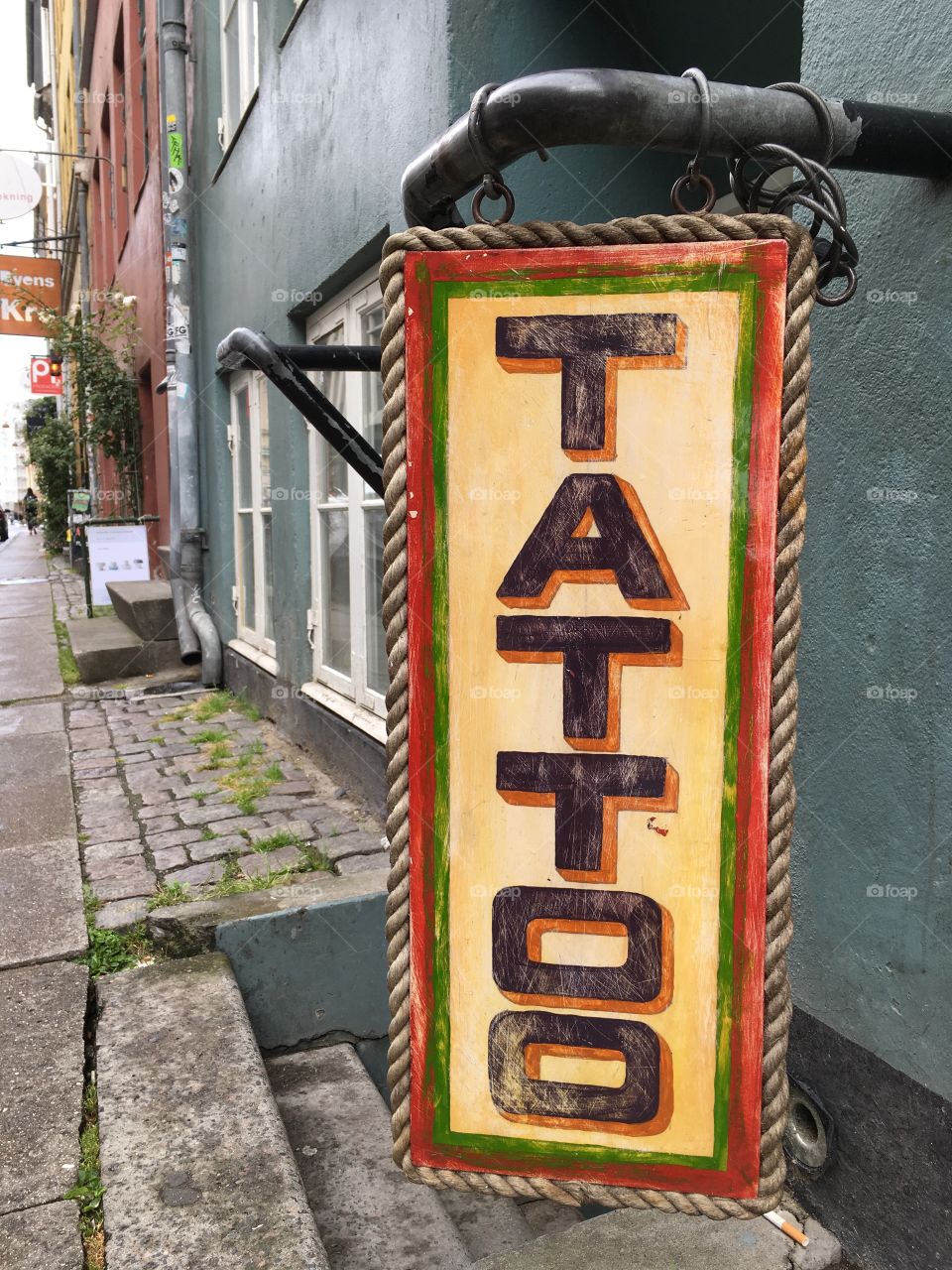 Tattoo sign in Copenhagen.