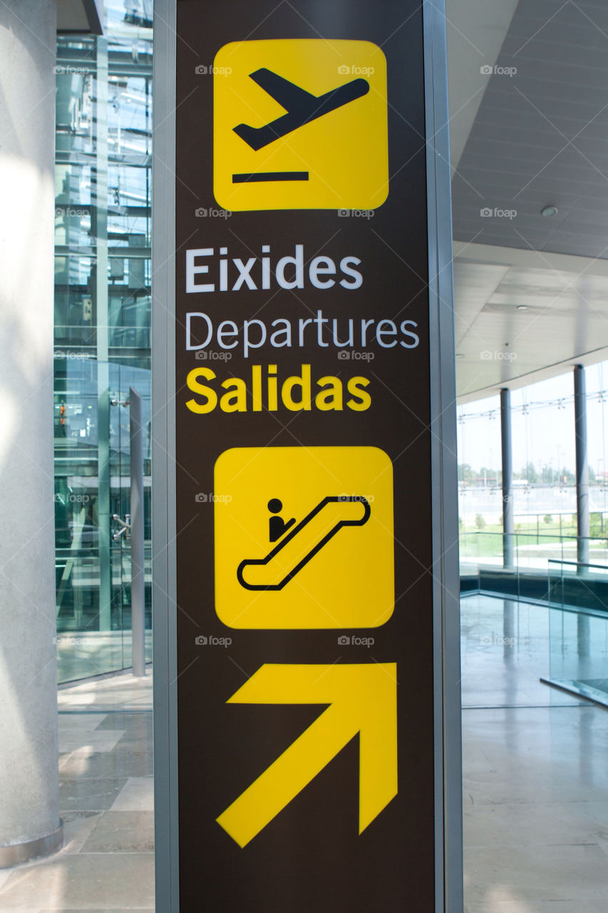 valencia spain sign airport interior by ventanamedia