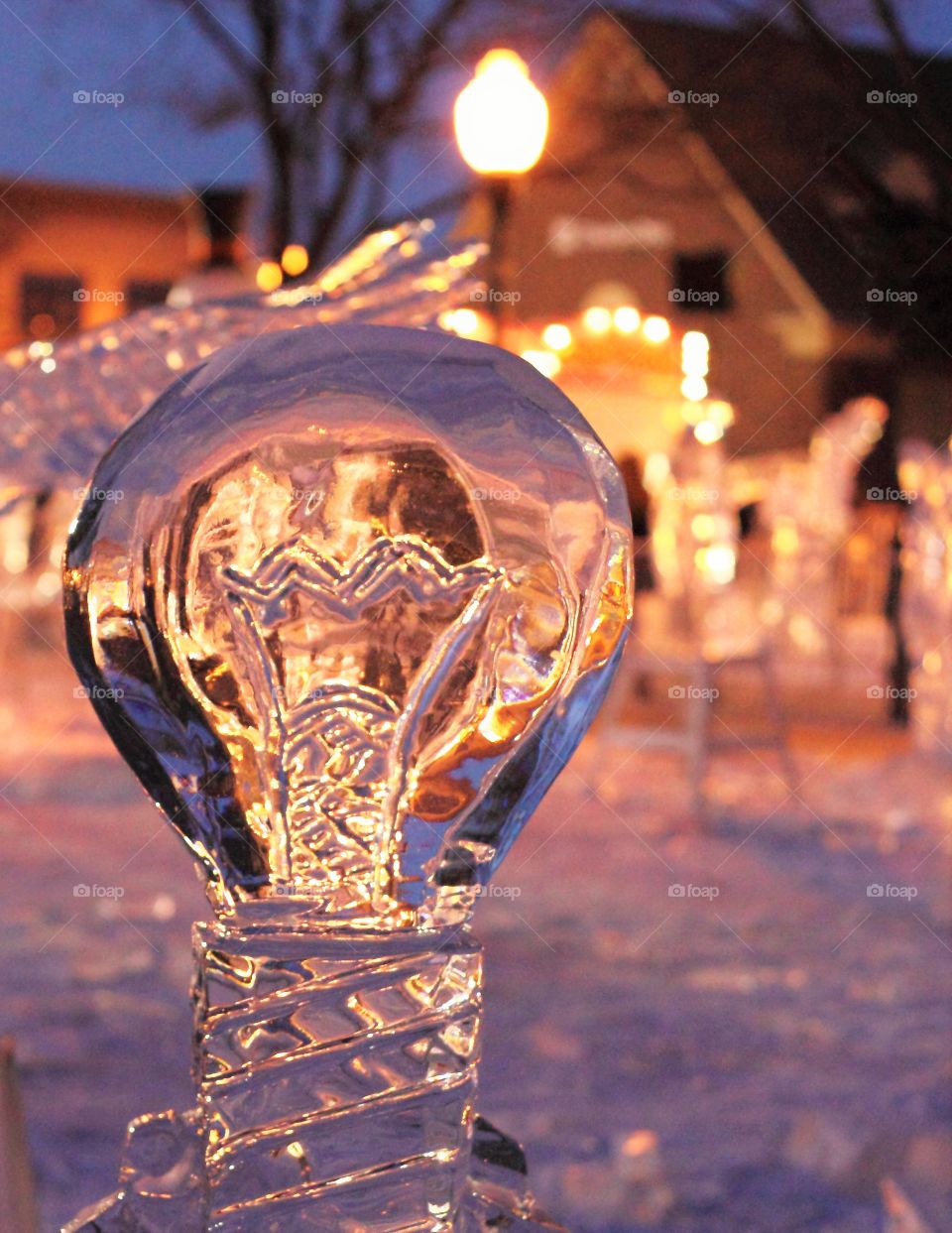 Ice bulb at ice festival