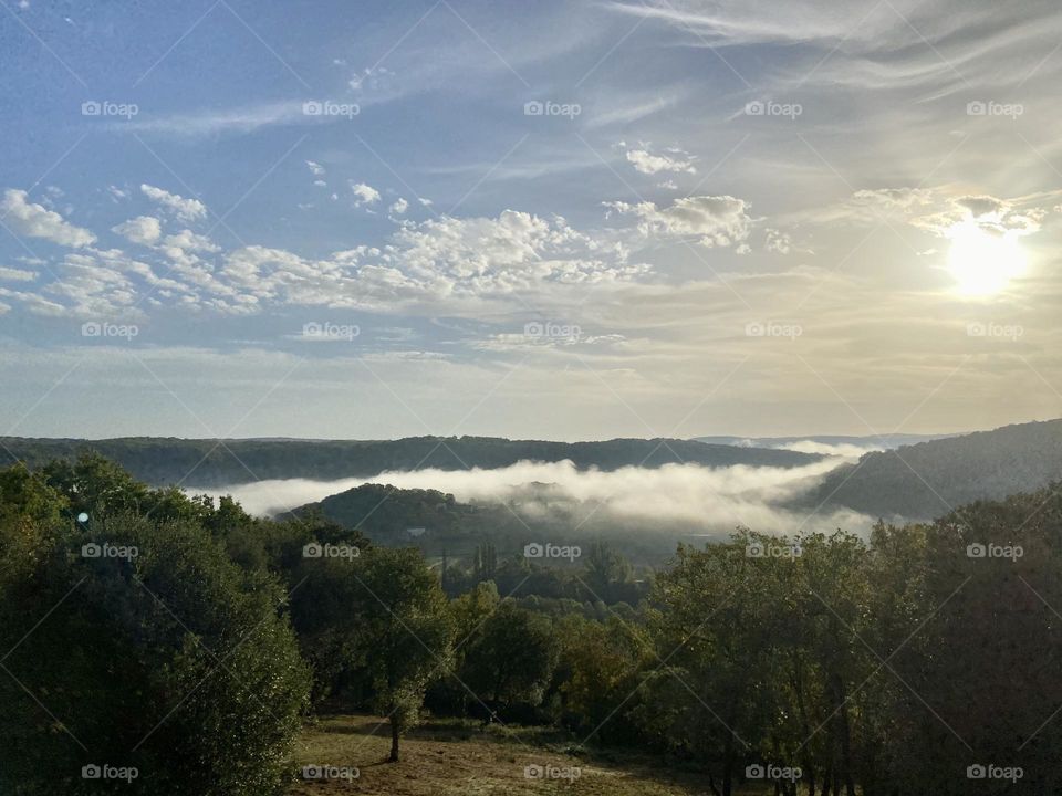 Fog trapped in the valley 