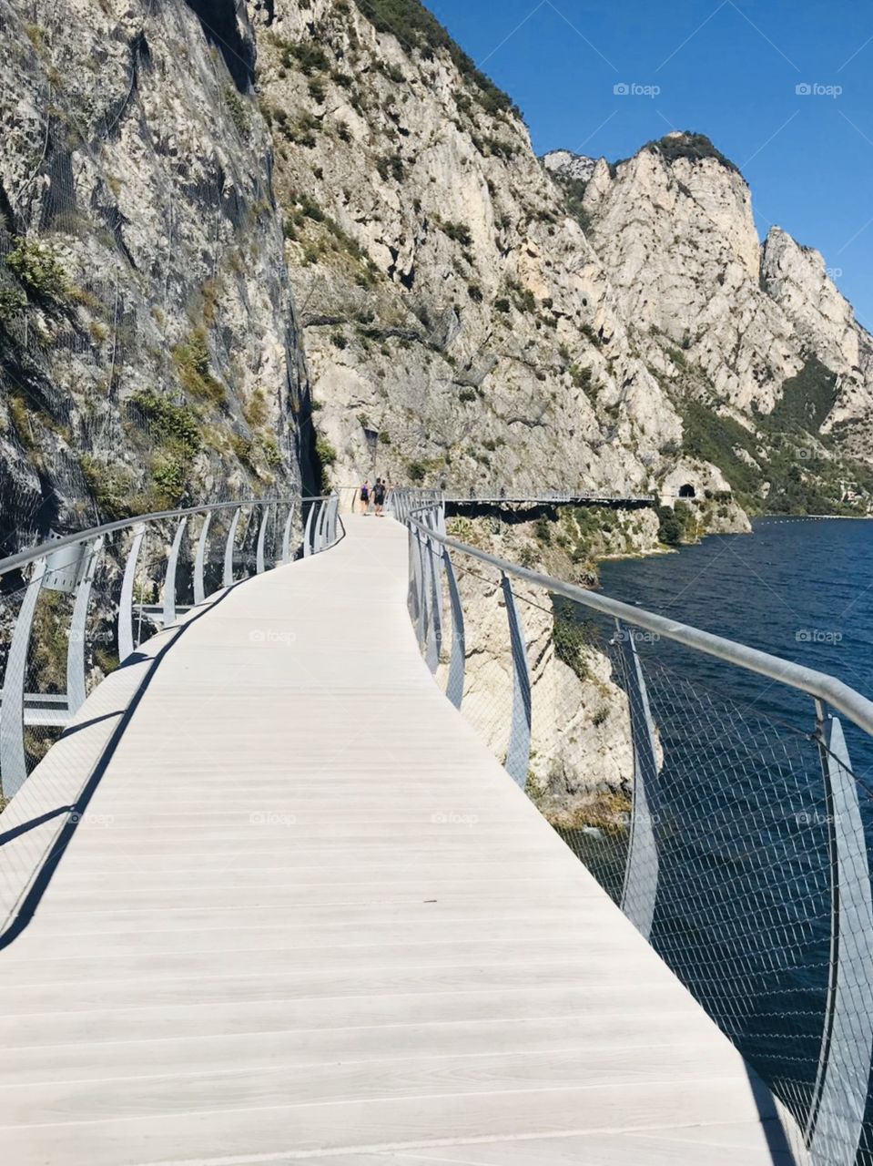 Panoramic bridge on the Garda Lake, from Limone