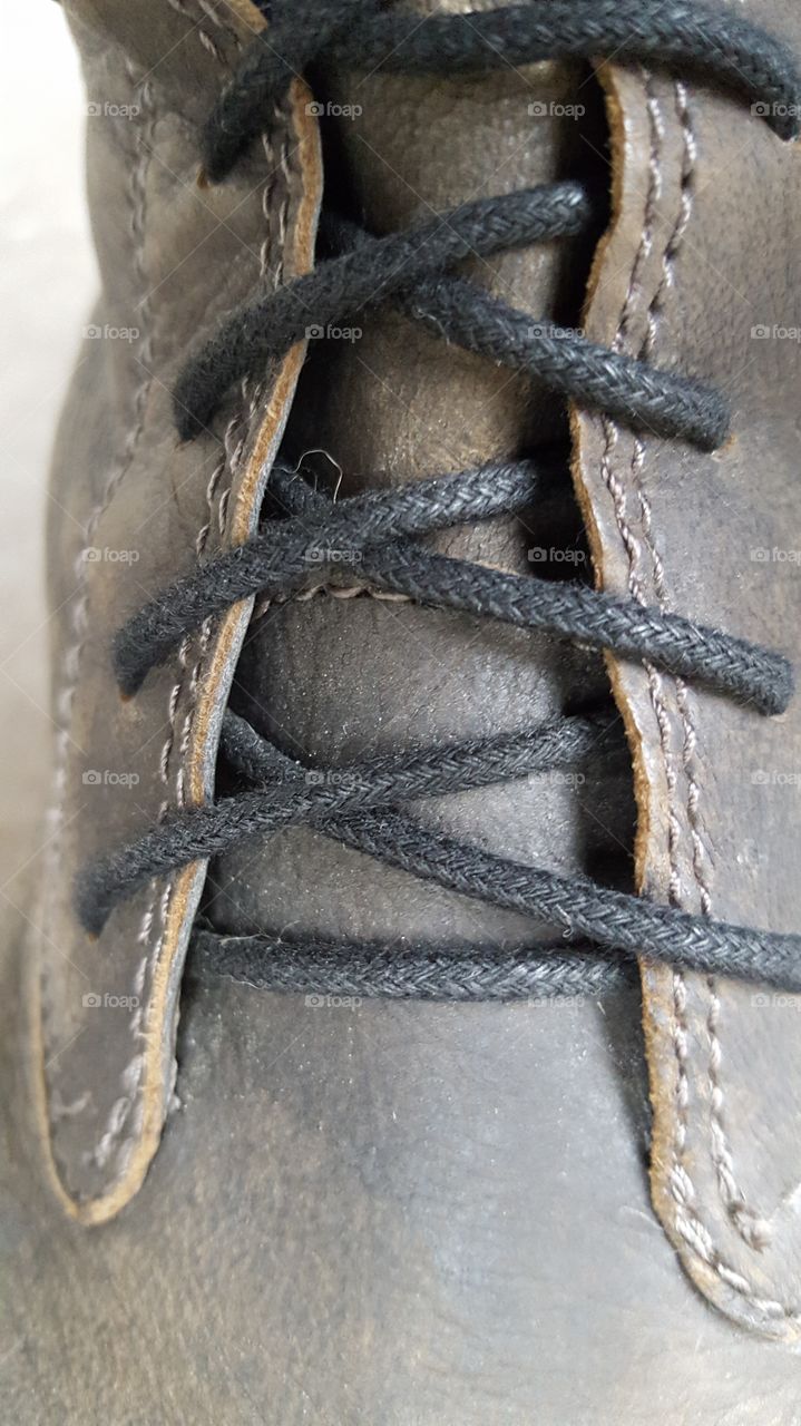 boot laced up