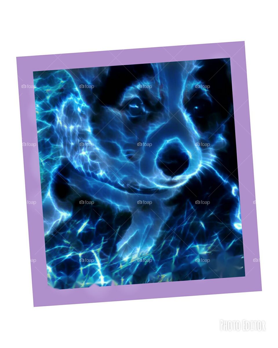 Lightning flashes, water crashes.