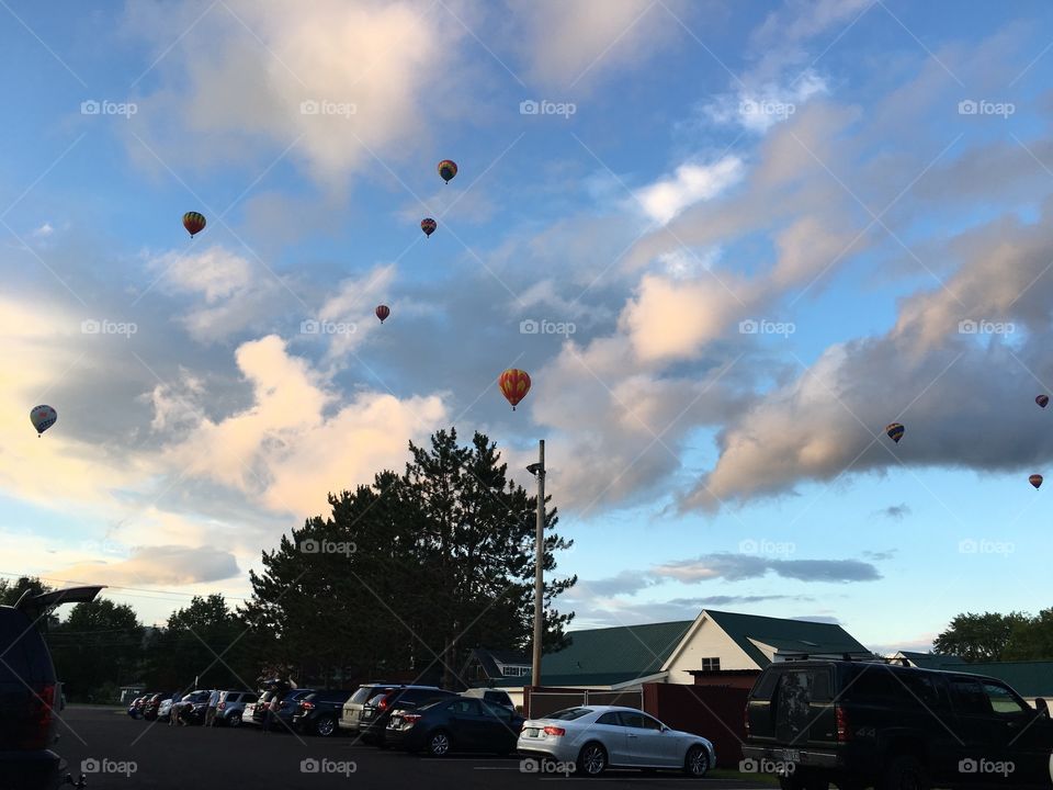 Hot air balloon festival in Stowe, Vermont