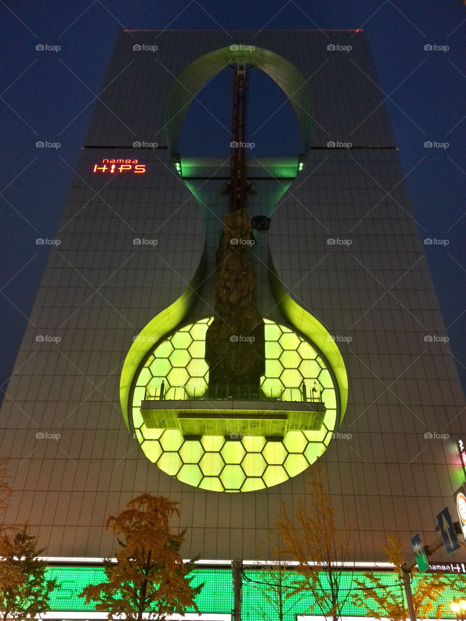 rock climbing building. walking around Osaka I saw this rock climbing wall on a building