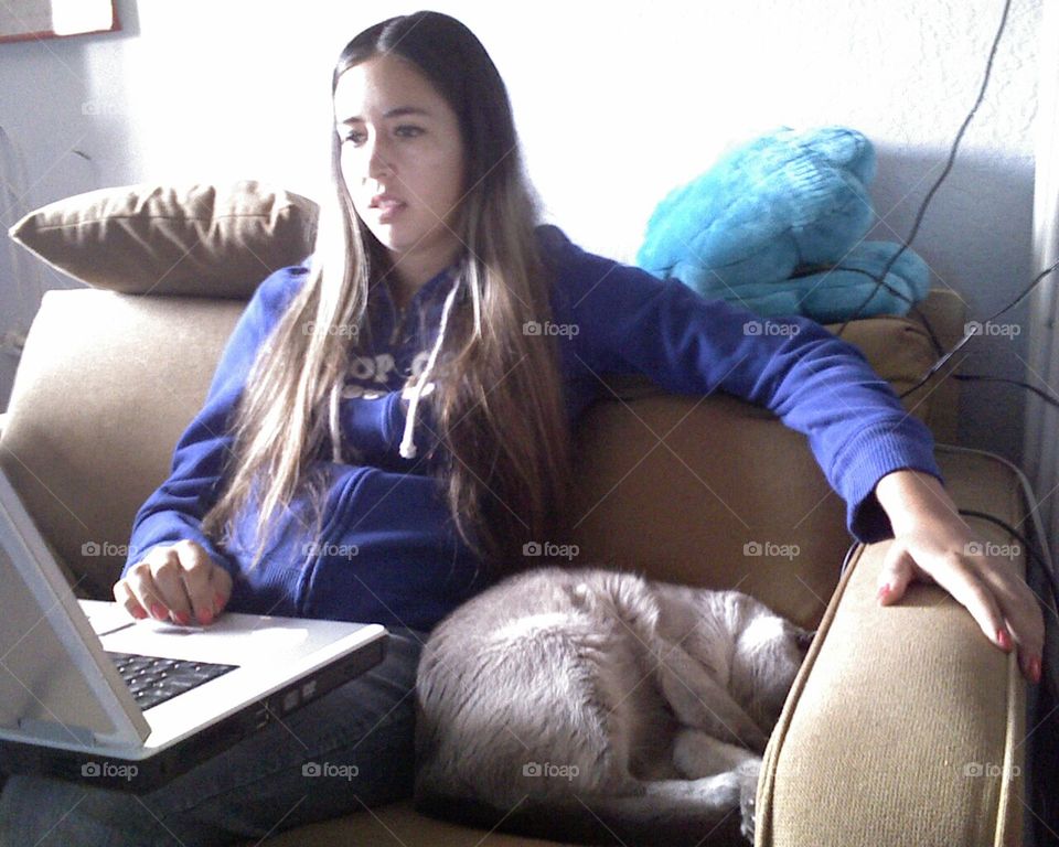 My daughter Raquel & her precious Cat MoMo!