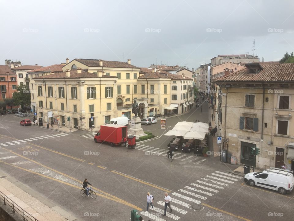 Looking into the streets of an Italian City