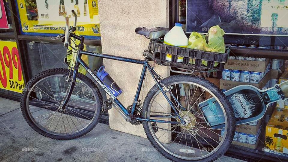 Running errands on the bicycle