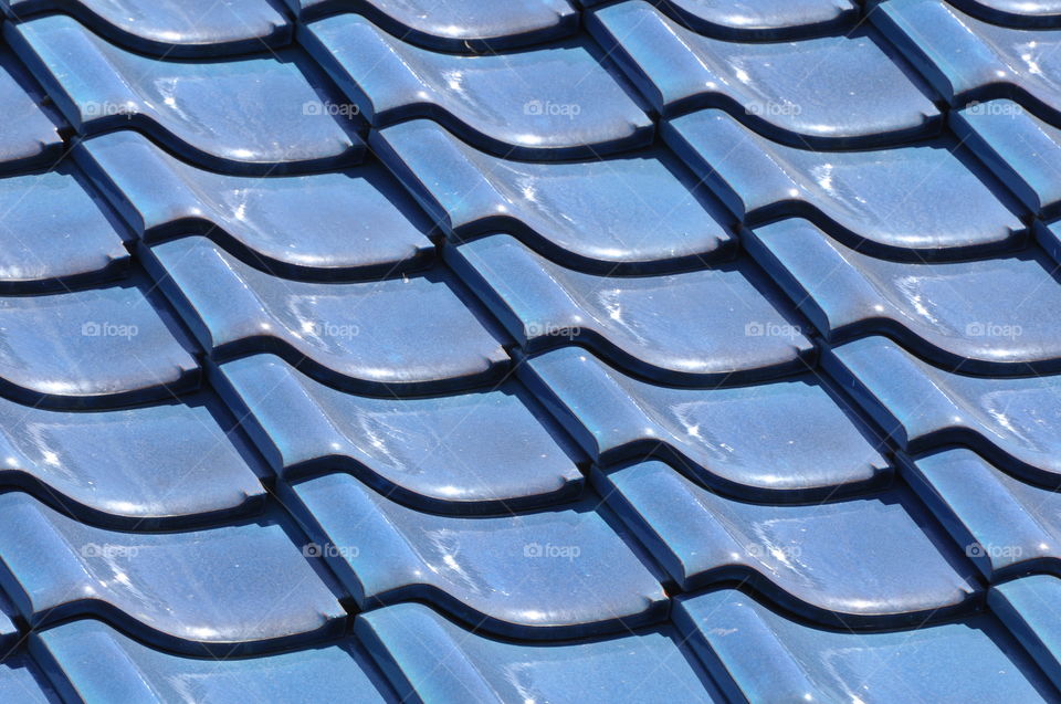 Blue tiles roof top