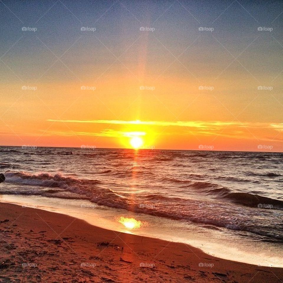 beach sky sunset sun by itsAus