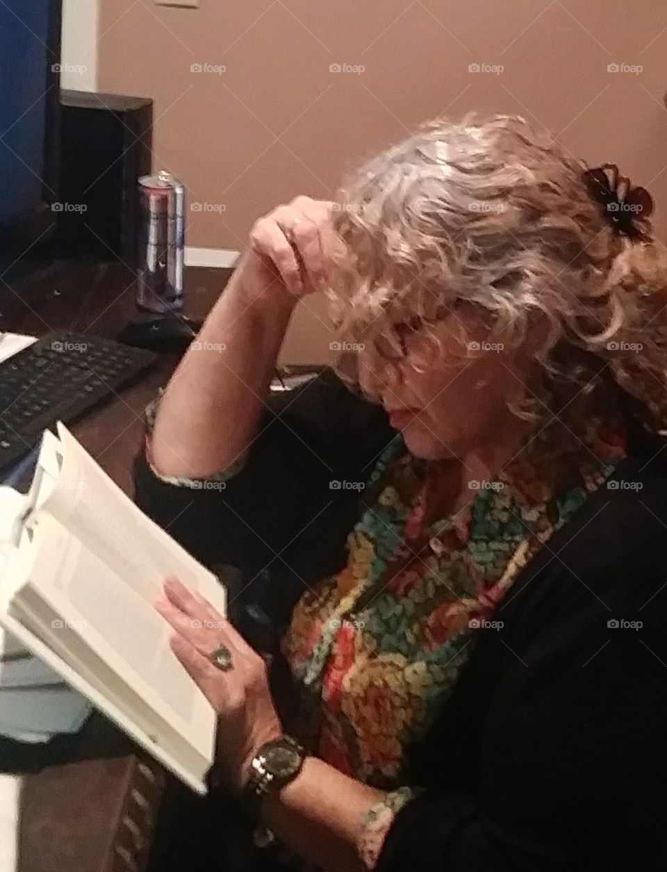 older lady reading