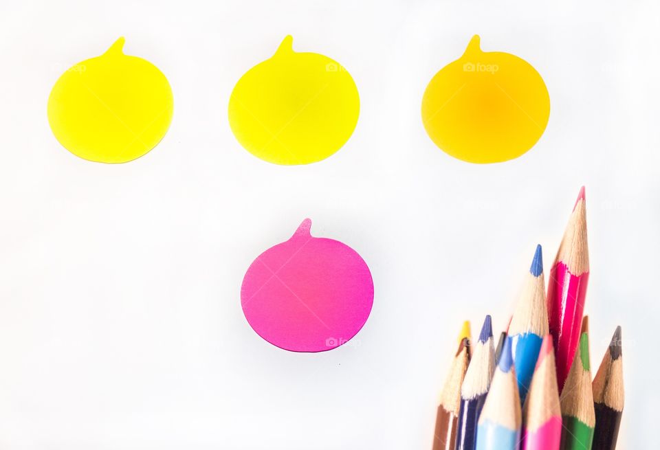 Pencils and bubble stickers