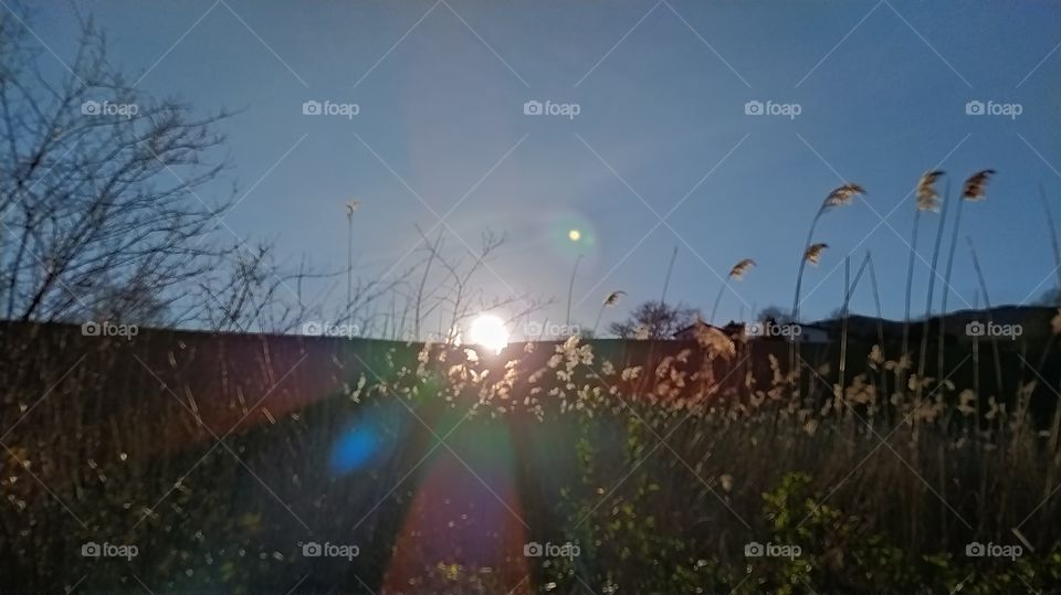 Un bello atardecer de invierno