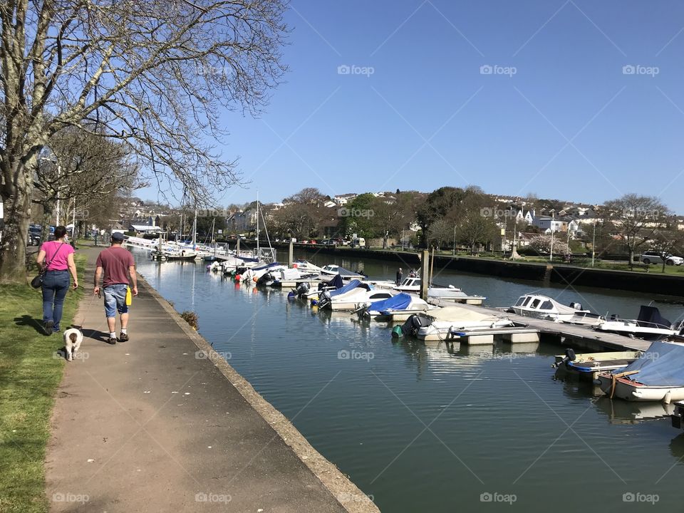 A scorcher of an April Day at Kingsbridge Estuary, best April day for 70 years, terrific opportunity to enjoy the sunshine.