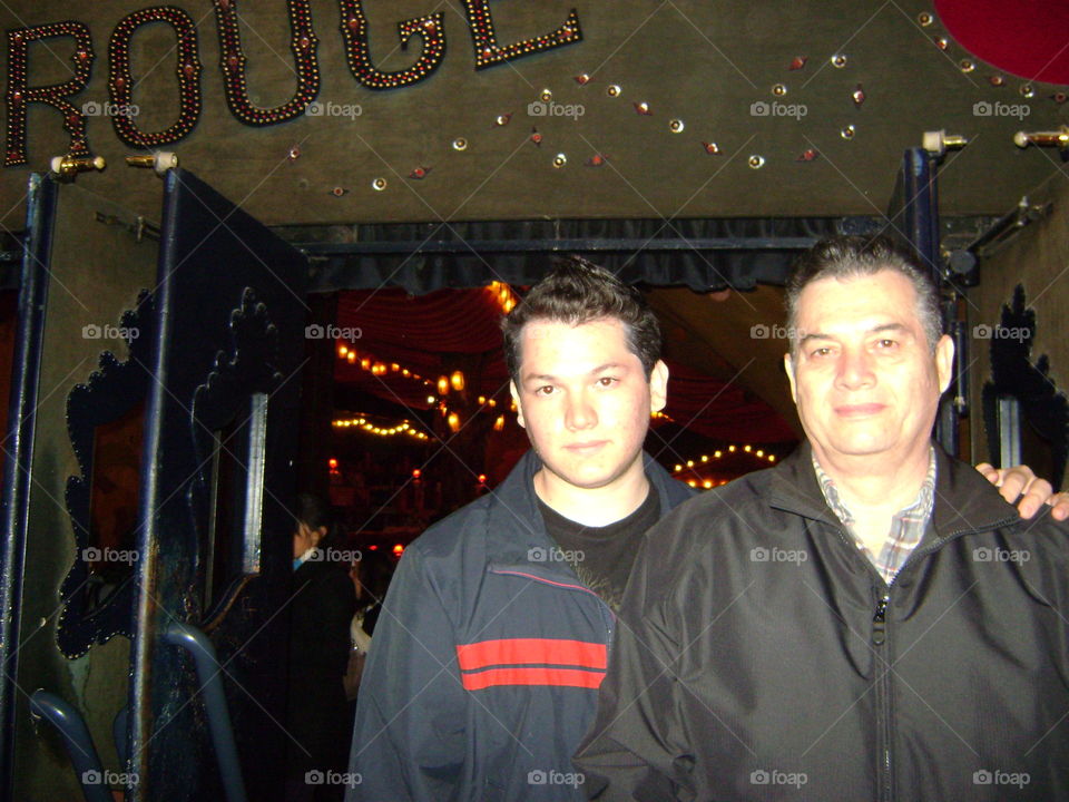 me and my dad. whe were at the show of mouling rouge