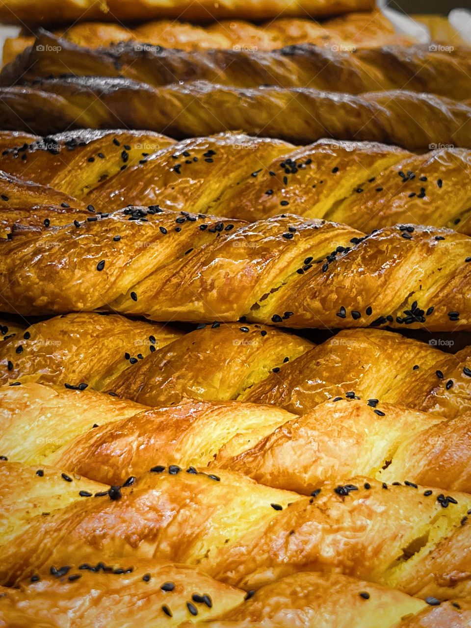 Close up photo of sweet potato pastry in full framed.